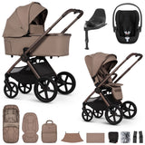 Venicci Upline 3 Luxury 4in1 Cybex Cloud T Car Seat & 360 Base Bundle - Sand