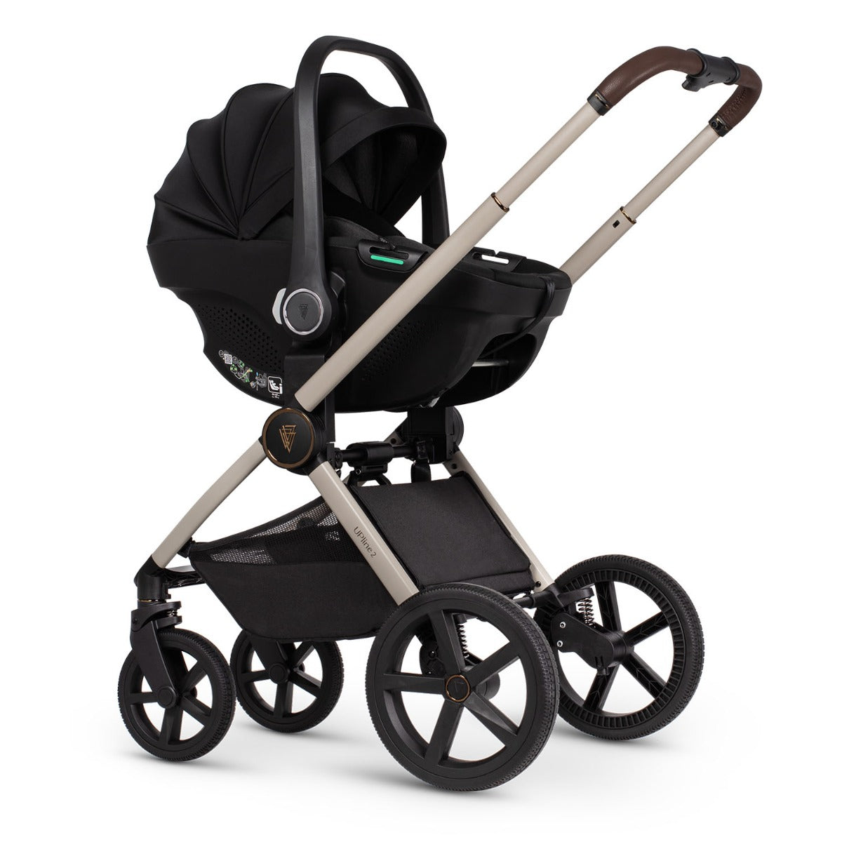 Venicci Upline 2 3-in-1 Tiago + 360 Base Travel System Bundle - Stone Beige