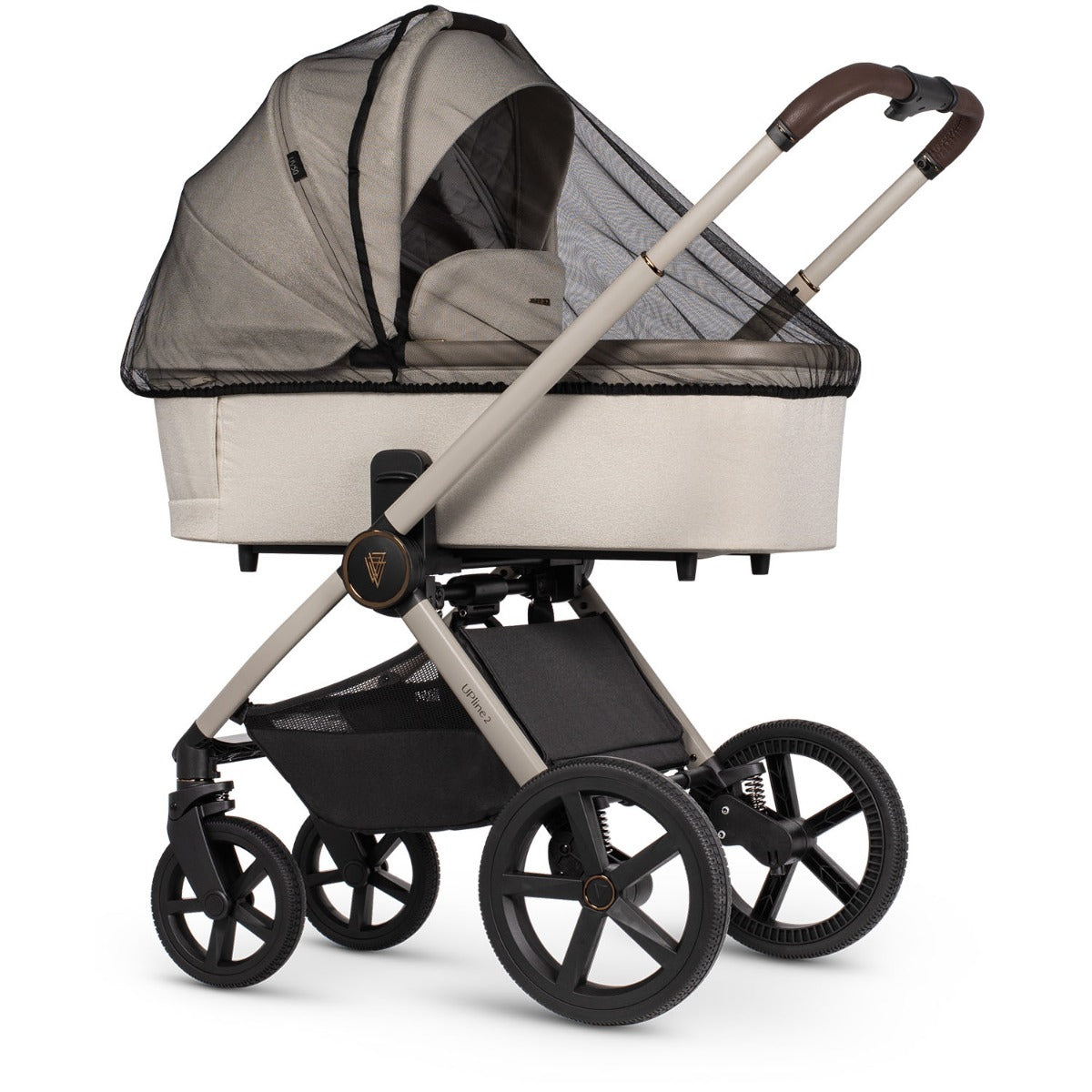 Venicci Upline 2 Pushchair & Carrycot 2-in-1 Bundle - Stone Beige