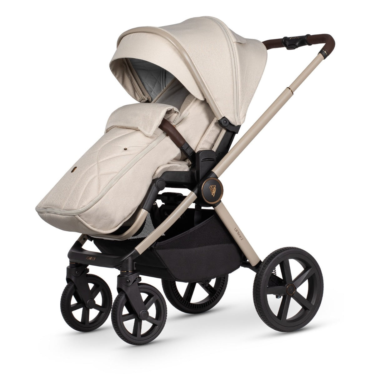 Venicci Upline 2 3-in-1 Tiago + 360 Base Travel System Bundle - Stone Beige