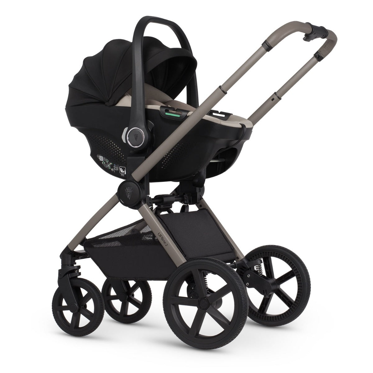 Venicci Upline 2 3-in-1 Tiago + 360 Base Travel System Bundle - Taupe