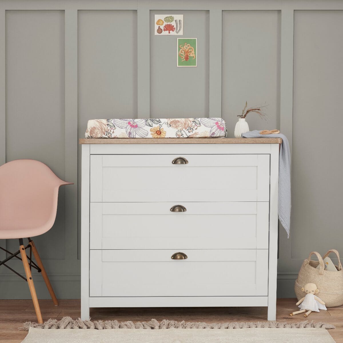 Tutti Bambini Verona 3 Piece Room Set - White & Oak