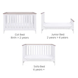 Tutti Bambini Verona 3 Piece Room Set - White & Oak