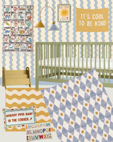 Standard Changing Mat - Blue Harlequin