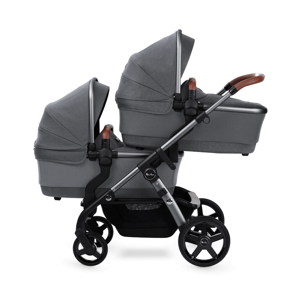 Silver Cross Wave 3 Twin Pram & Pushchair - Lunar