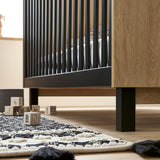 CuddleCo Rafi 4 Piece Nursery Furniture Set - Oak and Black