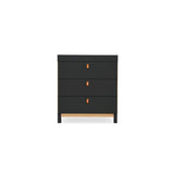CuddleCo Rafi 3 Piece Nursery Furniture Set - Oak and Black