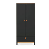 CuddleCo Rafi 4 Piece Nursery Furniture Set - Oak and Black