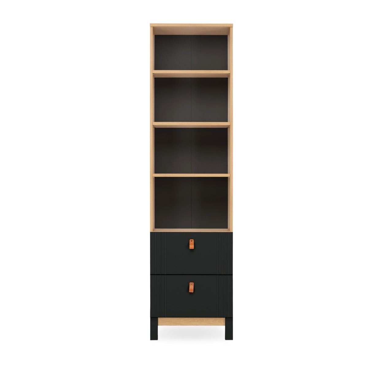 CuddleCo Rafi Bookcase - Oak and Black
