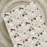 Anti-Roll Wedge Changing Mat - Gingers Farm Print