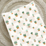 Anti-Roll Wedge Baby Changing Mat - Pot Plants