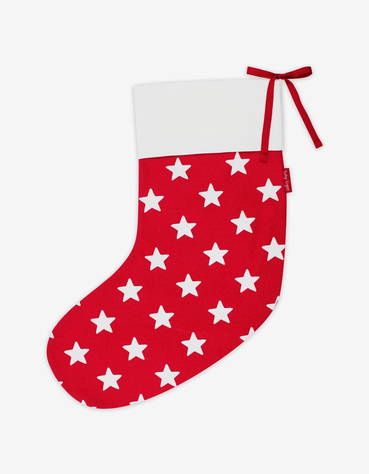 Toby Tiger Organic Red Star Christmas Stocking